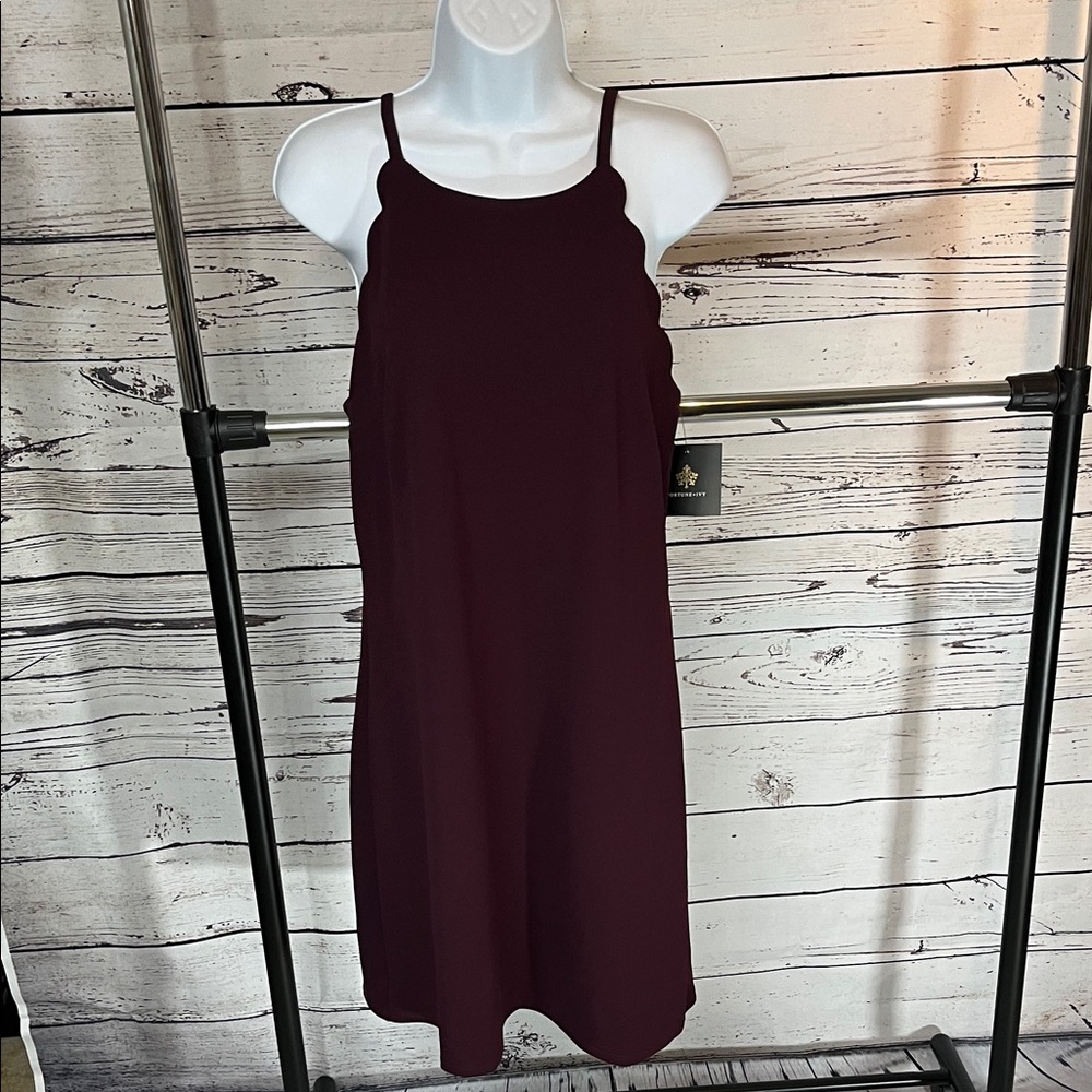 Elegant Burgundy Midi Dress